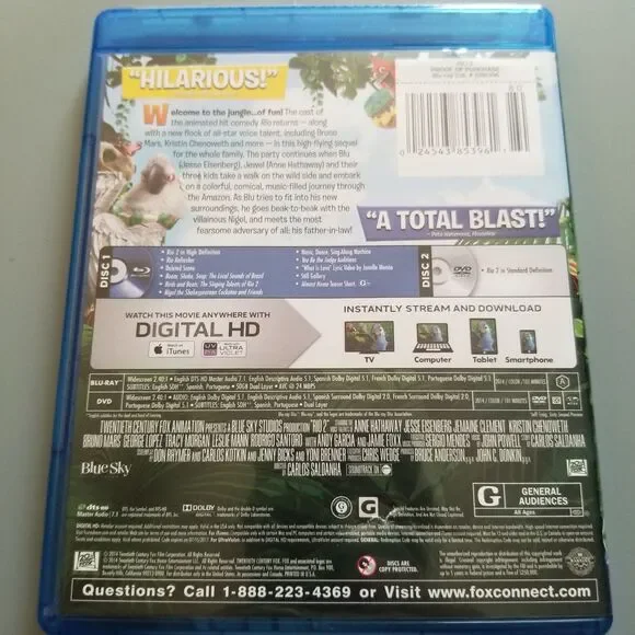 Rio 2 movie blu ray disc - Picture 4 of 7